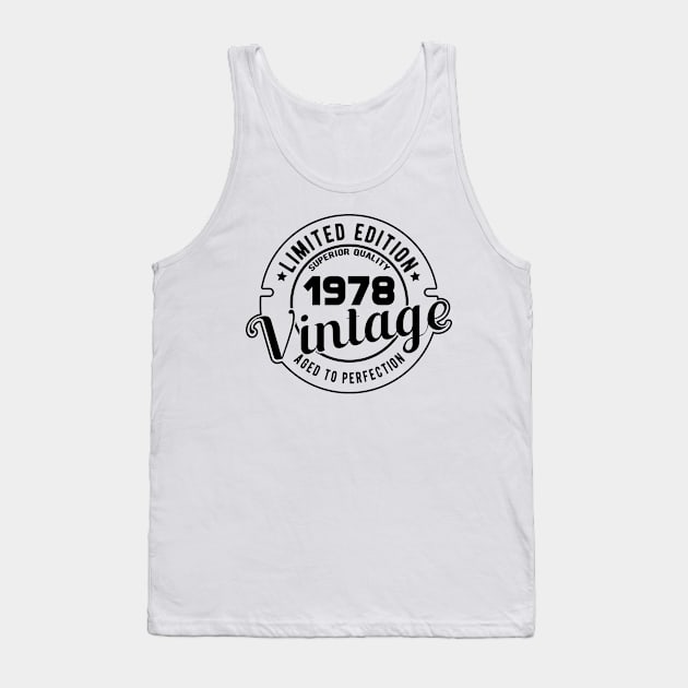 1978 VINTAGE - 43Th BIRTHDAY GIFT Tank Top by KC Happy Shop